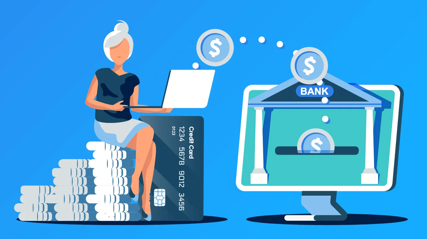 Online banking illustration